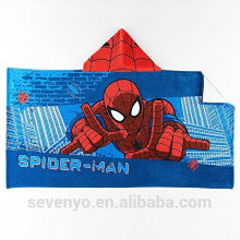 Toalla con capucha y teñido estampado 100% algodón - Spiderman